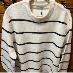 Primark Cream and Black Knit Top